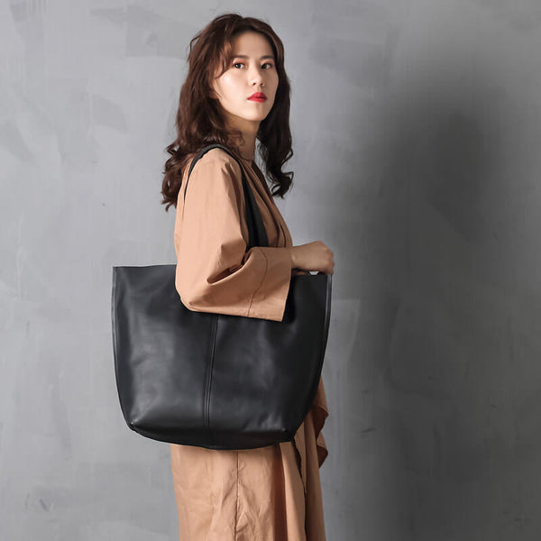 Large Tote Bag, Women's Handbag, Vintage Leather Bag, Shopping Purse 8932