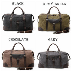 Personalized Duffel Bag, Groomsmen Gifts, Gifts For Men, Canvas Leather Overnight Bag, Mens Carry On, Christmas Gifts