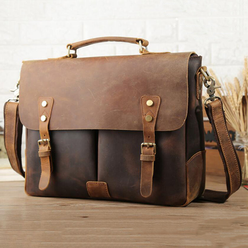 Men's Leather Bag Messenger Bag Business Bag Totes Handbags