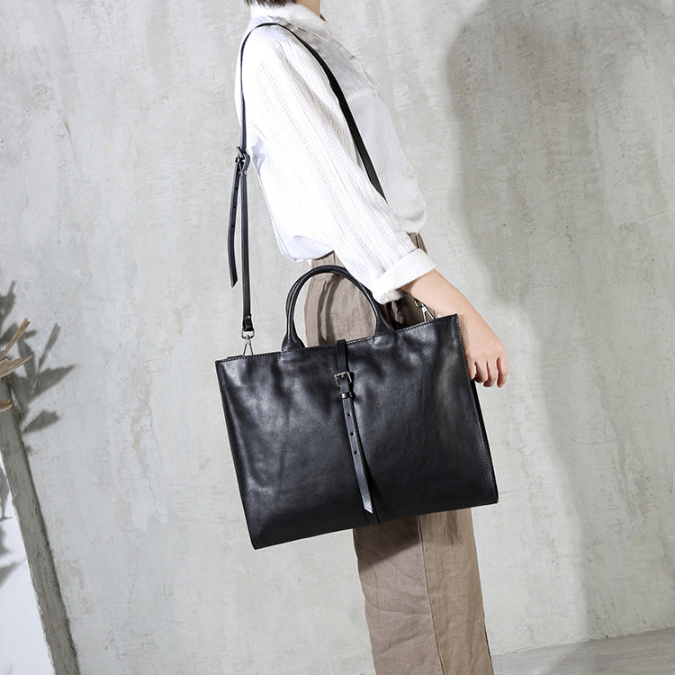Duffle&Co McCarty Lined Leather Tote Bag