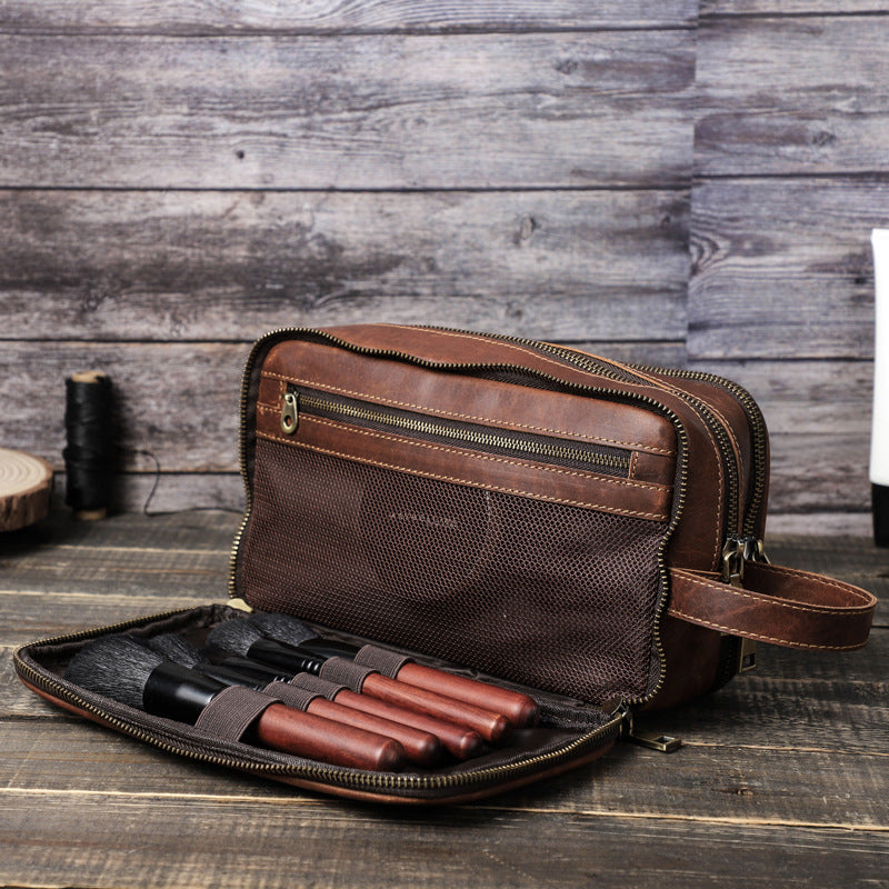 Personalized Groomsmen Gift Dopp Kit Bag Customized Leather 